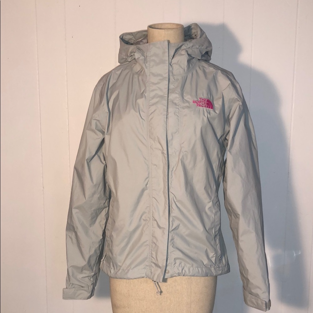 The North Face Gray and Pink Jacket with Hood